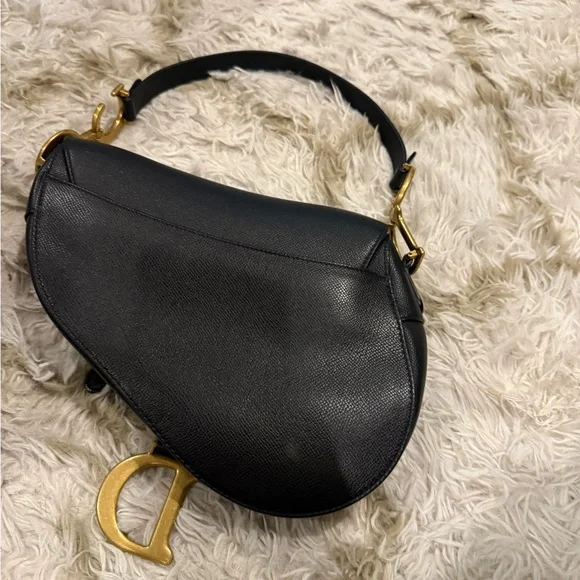 Dior Black Leather Saddle Bag - Picture 5 of 11